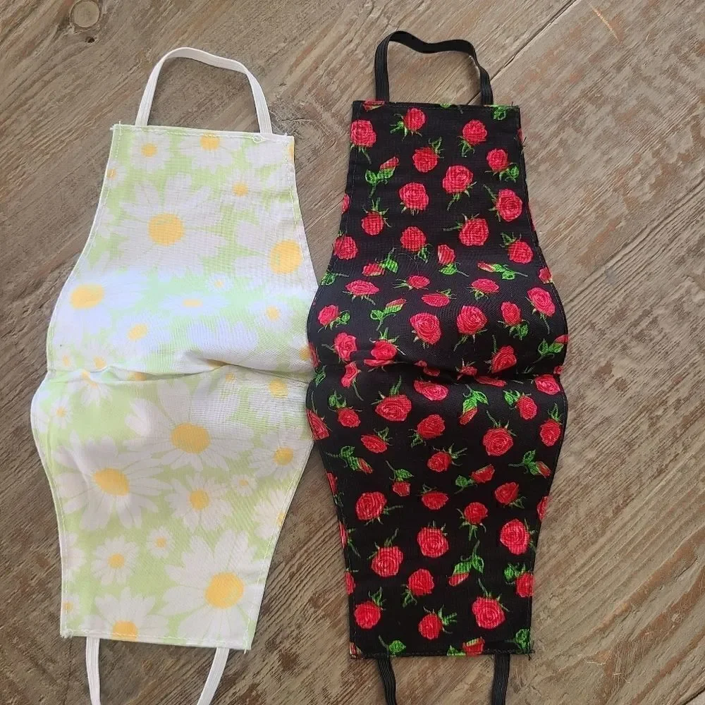 2 NEW Women's Floral Mask